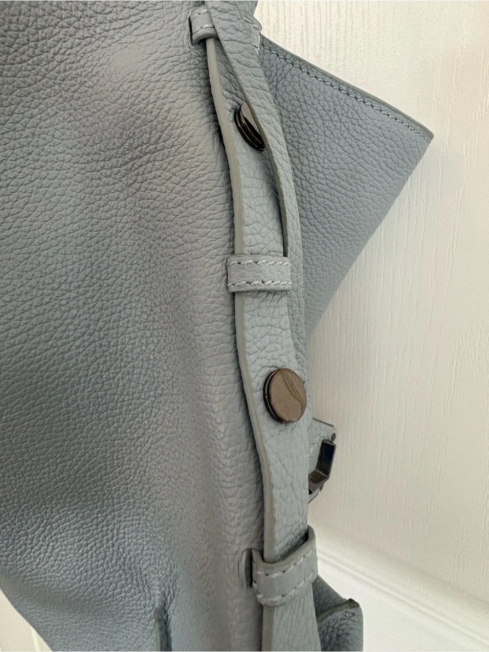 Botkier Grey/blue Pebbled Leather Hobo Shoulder Bag